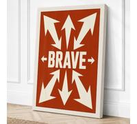 Brave Minimalist Canvas Wall Art Print 30x20 Inch (76 x 51 cm)