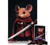 Brave Mouse Warrior Jigsaw Puzzles 1000 Pieces for Adults Brain Memory Calm Leisure Tight Lock (38x26cm)