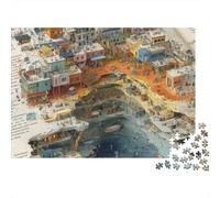 Brave New World 1000 Pcs 3-Layer Cardboard Book with Fantasy Landscape Classic Puzzle, Ultra Hard for Adults, Stress Relief, Wall Decor & Family Game Night Gift 38x26cm/1000pcs