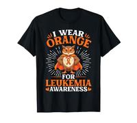 Brave Owl I Wear Orange for Leukiemia Awareness Support T-Shirt