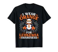 Brave Panda I Wear Orange for Leukiemia Awareness Support T-Shirt