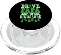 Brave Papa Of 3 Dinosaurs Liver Cancer Awareness PopSockets PopGrip for MagSafe