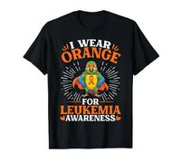 Brave Parrot I Wear Orange for Leukiemia Awareness Support T-Shirt