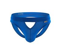 BRAVE PERSON Jock Straps for Men Thong Underwear Cotton Vasectomy Jockstrap Athletic Supporter W/Pouch, Deep Blue, L