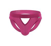 BRAVE PERSON Jock Straps for Men Thong Underwear Cotton Vasectomy Jockstrap Athletic Supporter W/Pouch, Hot Pink, M