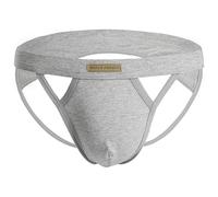 BRAVE PERSON Jock Straps for Mens Thong Underwear Cotton Stretch Sport Jockstrap Athletic Supporters, Gray, XXL