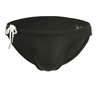 Brave Person Men's Fashion Low-Rise Swimming Briefs Pure Color Bikini Swimwear 1156, Black -, Large