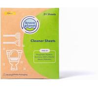 Brave Planet Eco-Friendly Multi-surface All-Purpose Cleaner Sheets - Biodegradable, Zero-Waste, Travel-Friendly, Dissolvable Cleaning Strips for Home, Kitchen & Bathroom, 32 Sheets
