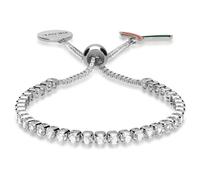 Brave Ribbon Charity Sterling Silver Cubic Zirconia White Bracelet - Silver 143365
