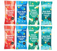 Brave Roasted Peas 8 x 35g Snack Bags Mixed Case