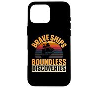 Brave Ships Boundless Discoveries Indigenous Columbus Day Case for iPhone 16 Pro Max