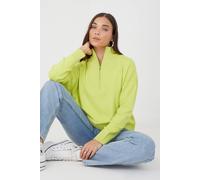 Brave Soul 1/2 Zip Knitted Jumper In Lime Lime XXL
