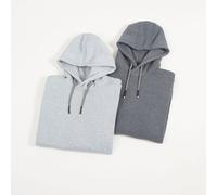 Brave Soul 2 Pack Overhead Hoodies - Charcoal - Charcoal - XXL