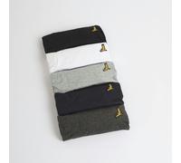 Brave Soul 5-Pack Crew Neck T-Shirts - White - White - S