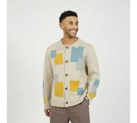 Brave Soul Abstract Block Pattern Cardigan - Beige - Beige - XL