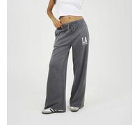 Brave Soul Acid Wash Wide Leg Joggers - Charcoal - Charcoal - L