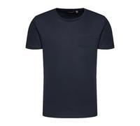 BRAVE SOUL Arkham Crew Neck T-Shirt with Chest Pocket-Navy-Medium