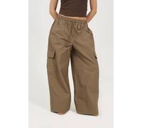 Brave Soul Baggy Cargo Trousers With Pocket Details In Khaki Khaki M