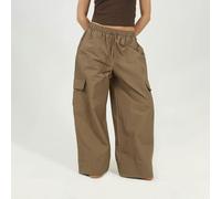Brave Soul Baggy Cargo Trousers With Pocket Details - Khaki - Khaki - S