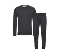 BRAVE SOUL Blank Tracksuit Sweatshirt & Joggers Set-Charcoal-Medium