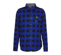 BRAVE SOUL Blur Long Sleeve Check Shirt -Blue-Medium