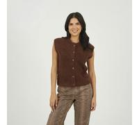 Brave Soul Boucle Knitted Waistcoat - Brown - Brown - XL