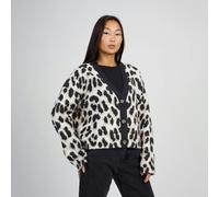 Button Through Animal Print Jacquard Knit Cardigan Brave Soul Camel S