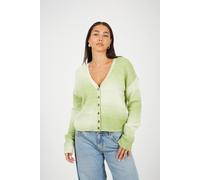 Brave Soul Button Through Space Dye Cardigan In Green Green XL
