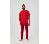 Brave Soul Check Print Mens Christmas Loungewear Set -
