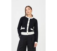 Brave Soul Classic Round Neck Cardigan In Black Black S