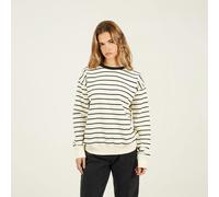 Brave Soul Classic Stripe Crew Neck Sweatshirt - Cream - Cream - XS