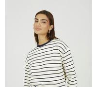 Brave Soul Classic Stripe Crew Neck Sweatshirt - Navy - Navy - M