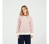 Brave Soul Classic Stripe Crew Neck Sweatshirt - Red - Red - M