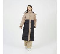 Brave Soul Colourblock Maxi Hooded Puffer Jacket - Tan - Tan - 12