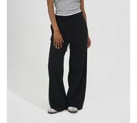 Brave Soul Contrast Double Waistband Wide Leg Joggers - Black - Black - S