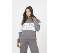 Brave Soul Contrast Stripe Panel Crew Neck Sweatshirt In Grey Grey M