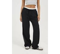 Brave Soul Contrast Waistband Tailored Trousers In Black Black M