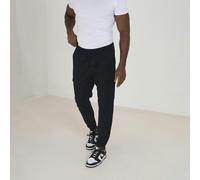 Brave Soul Cotton Linen Blend Cargo Trousers - Navy - Navy - 32