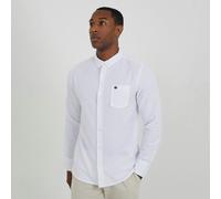 Brave Soul Cotton Long Sleeve Oxford Shirt - White - White - S