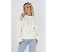 Brave Soul Crew Neck Cable Knit Jumper In Ivory Ivory XL