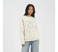 Brave Soul Women's Crew Neck Graphic Print Sweatshirt in Cream | Size: Small Brave Soul Cream S