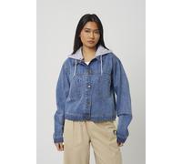 Brave Soul Denim Womens Jacket Detachable Jersey Hood - - Size: 14