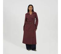Brave Soul Double-Breasted Womens Longline Trench Coat - - Size: 16