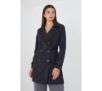 Brave Soul Womens Brandy Coated Mac Black 14