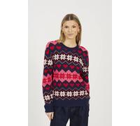 Brave Soul Fairisle Christmas Jumper In Navy Navy XS