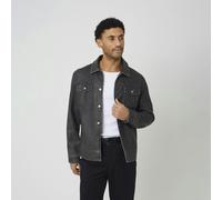 Brave Soul Faux Leather Button Through Shacket - Black - Black - XL