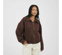 Brave Soul Faux Suede Bomber Jacket - Chocolate - Chocolate - 10