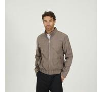 Brave Soul Faux Suede Bomber Jacket - Taupe - Taupe - XL