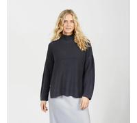 Brave Soul Women's Fisherman Knit Funnel Neck Jumper in Charcoal | Size: Medium Brave Soul Charcoal M