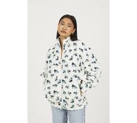 Brave Soul Floral Print Zip Through Womens Sherpa Fleece - - Size: S